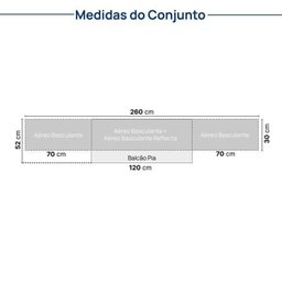 Cozinha Modulada 5 Peças 4 Aéreos 1 Balcão Nara Cabecasa Madeiramadeira - 6