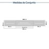 Cozinha Modulada 5 Peças 4 Aéreos 1 Balcão Nara CabeCasa MadeiraOriginals - 7