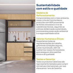 Cozinha Modulada 5 Peças 4 Aéreos 1 Balcão Nara Cabecasa Madeiramadeira - 17