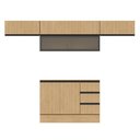 Ver imagem 4 de Cozinha Modulada 5 Peças 4 Aéreos 1 Balcão Nara CabeCasa MadeiraOriginals