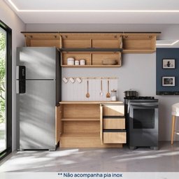 Cozinha Modulada 5 Peças 4 Aéreos 1 Balcão Nara Cabecasa Madeiramadeira - 5