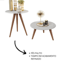 Ver imagem 2 de Kit Mesas de Centro e Canto Redondas para Sala Natalia:Branco