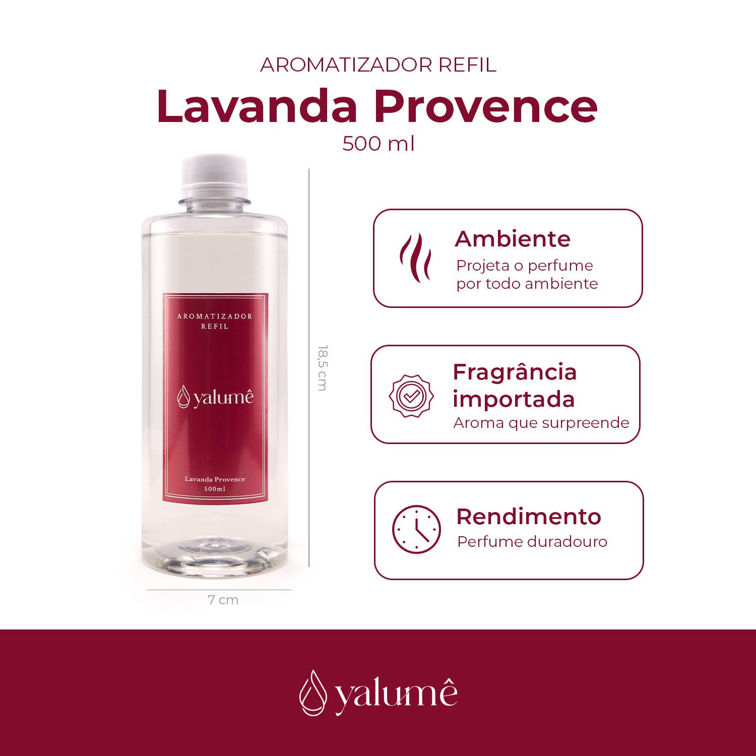 Refil Aromatizador de Ambiente Lavanda Provence 500 Ml - Yalumê - 2