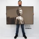 Ver imagem 2 de Quadro Decorativo em Canvas Buda - Moldura Preta - 120 x 80cm