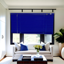 Ver mais imagens de Persiana Horizontal Aluminio 25mm Azul 160 (l) X 160 (a) Cm Cortina C/ Kit de Instalação 1,60 X 1,60