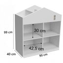 Ver imagem 2 de Organizador Casinha Nara 100%mdf Quarto Brinquedos