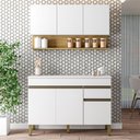 Ver imagem 2 de Conjunto de Armarios Modulados Line com 6 Portas e 1 Gaveta Supremo/freijo