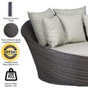 Ver imagem 3 de Chaise Sofá Livia para Varanda Jardim Piscina Trama Original Pedra Ferro