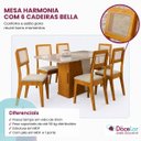 Ver imagem 6 de Kit Mesa de Jantar Harmonia com 6 Cadeiras Bella em Boucle