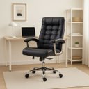 Ver imagem 1 de Cadeira Escritório Miami Preta Reclinável Presidente Molas Ensacadas Pillow Top Duplo Luvinco