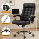 Ver mais imagens de Cadeira Escritório Miami Preta Reclinável Presidente Molas Ensacadas Pillow Top Duplo Luvinco