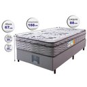 Ver imagem 2 de Cama Box Solteiro Colchão Ortofirm + Box 88x188x67 One Face Espuma D45 Cinza