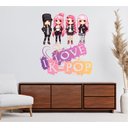 Ver imagem 1 de Adesivo de Parede K-pop - I Love Kpop Adesivos Teen