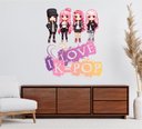 Ver imagem 1 de Adesivo de Parede K-pop - I Love Kpop Adesivos Teen