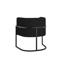 Ver imagem 2 de Poltrona Corino Decorativa Lua Recepção Base Ferro Black Cor:preto