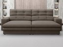 Ver imagem 1 de Sofá Pegasus 2,50m Assento Retrátil e Reclinável Velosuede - Netsofas - Marrom