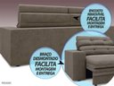 Ver imagem 7 de Sofá Pegasus 2,50m Assento Retrátil e Reclinável Velosuede - Netsofas - Marrom