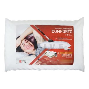 Travesseiro Anti Ronco Magnetico Alivia Dor Ortopedico Cor:Branco