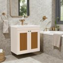 Ver imagem 1 de Kit Banheiro Artemis Off White Cedro Pratico Decorativo