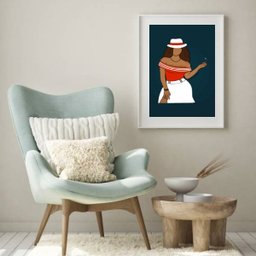 Quadro Maria Navalha Malandra - 60x48cm:madeira Branca - 2