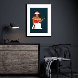 Quadro Maria Navalha Malandra - 60x48cm:madeira Branca - 1