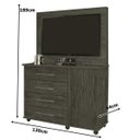 Ver imagem 3 de Cômoda com Painel para TV 4 Gavetas Star Móveis Primus