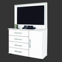 Ver imagem 2 de Cômoda com Painel para TV 4 Gavetas Star Móveis Primus
