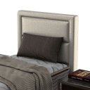 Ver imagem 2 de Cabeceira Solteiro Estofada New York Probel Corino