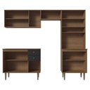 Ver imagem 2 de Armário de Cozinha Compacta 235cm Rustic/preto Gourmet Madesa 01 Rustic/preto
