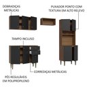 Ver imagem 7 de Armário de Cozinha Compacta 235cm Rustic/preto Gourmet Madesa 01 Rustic/preto