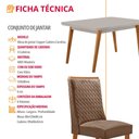 Ver imagem 7 de Mesa de Jantar Copper 120 cm Tampo MDF Vidro Canto Copo com 4 Cadeiras Carolina