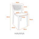 Ver imagem 2 de Conjunto 4 Cadeiras Empilhaveis Area Externa Havana Fratini