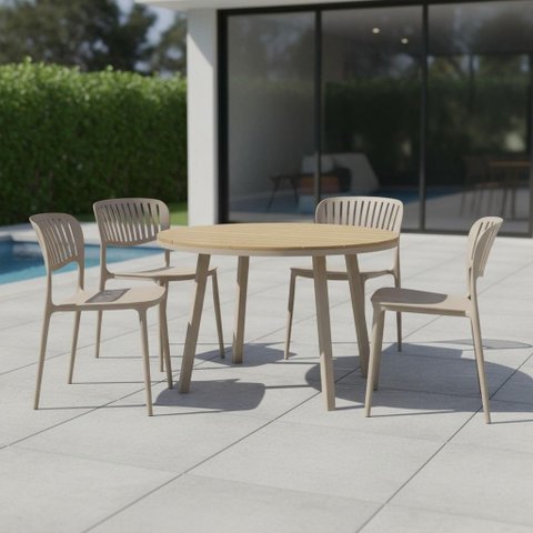 Conjunto 4 Cadeiras Empilhaveis Area Externa Havana Fratini