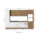 Ver imagem 4 de Cozinha Modulada Celeste Kappesberg 100% Mdf Nogueira/branco 9 Peças
