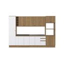 Ver imagem 2 de Cozinha Modulada Celeste Kappesberg 100% Mdf Nogueira/branco 9 Peças
