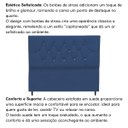 Ver imagem 5 de Cabeceira Estofada Cama Casal Queen Size 160 Cm Suede Dubai:azul Marinho
