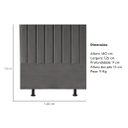 Ver imagem 3 de Cabeceira Estofada de Cama Casal Box 140 Cm Mavie Linho:cinza