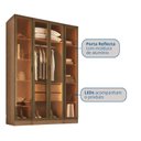Ver imagem 6 de Guarda Roupa Modulado Porta Reflecta e LED 3 Peças 100% MDF Requinte+