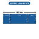 Ver imagem 4 de Guarda Roupa Modulado Porta Reflecta e LED 3 Peças 100% MDF Requinte+