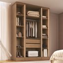 Ver imagem 5 de Guarda Roupa Modulado Porta Reflecta e LED 3 Peças 100% MDF Requinte+