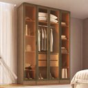 Ver imagem 1 de Guarda Roupa Modulado Porta Reflecta e LED 3 Peças 100% MDF Requinte+