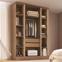 Ver imagem 5 de Guarda Roupa Modulado Porta Reflecta e LED 3 Peças 100% MDF Requinte+