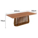 Ver imagem 6 de Mesa para Sala de Jantar 220cm Tampo de Mdf Pitanga Natuame Madeira Cinamomo