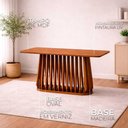 Ver imagem 4 de Mesa para Sala de Jantar 220cm Tampo de Mdf Pitanga Natuame Madeira Cinamomo