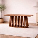 Ver imagem 3 de Mesa para Sala de Jantar 220cm Tampo de Mdf Pitanga Natuame Madeira Cinamomo