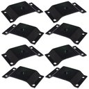 Ver imagem 1 de Kit 8 Chapinhas Chapa Elevada Fixação Pés Palito Rosca 5/16 Preto Gran Belo Produtos indicados para