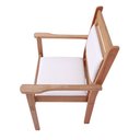Ver imagem 3 de Cadeira Poltrona Empilhável em Madeira Maciça com Estofado Malibu