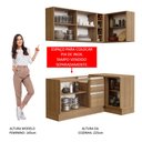 Ver imagem 6 de Armário de Cozinha Compacta de Canto 269cm Rustic Glamy Madesa 01