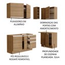 Ver imagem 5 de Armário de Cozinha Compacta de Canto 269cm Rustic Glamy Madesa 01