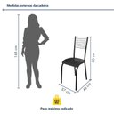 Ver imagem 3 de Kit 4 Cadeiras de Jantar Estofadas Industrial Tela Metálica Aço Bella Preto
